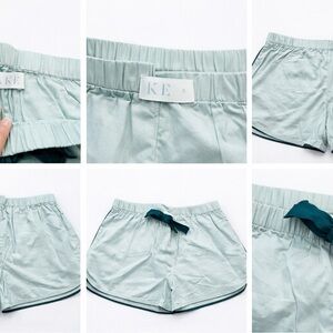 KE Women's Relaxed Fit Pajama Shorts in Light Green